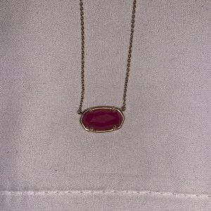 ⭐️Kendra Scott Elisa necklace in pink quartz 18k Vermeil⭐️